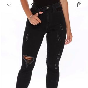 Fashion Nova I Always Win Cut Out Skinny Jeans